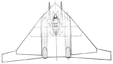 Схема околозвукового самолета Черановского